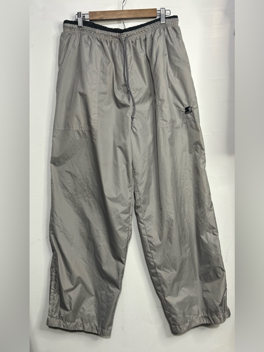Starter Grey/Black Reversible Windbreaker Sweatpants Medium/Large